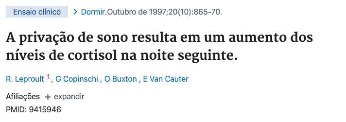 Estudo Leproult et al., Sleep, 1997
